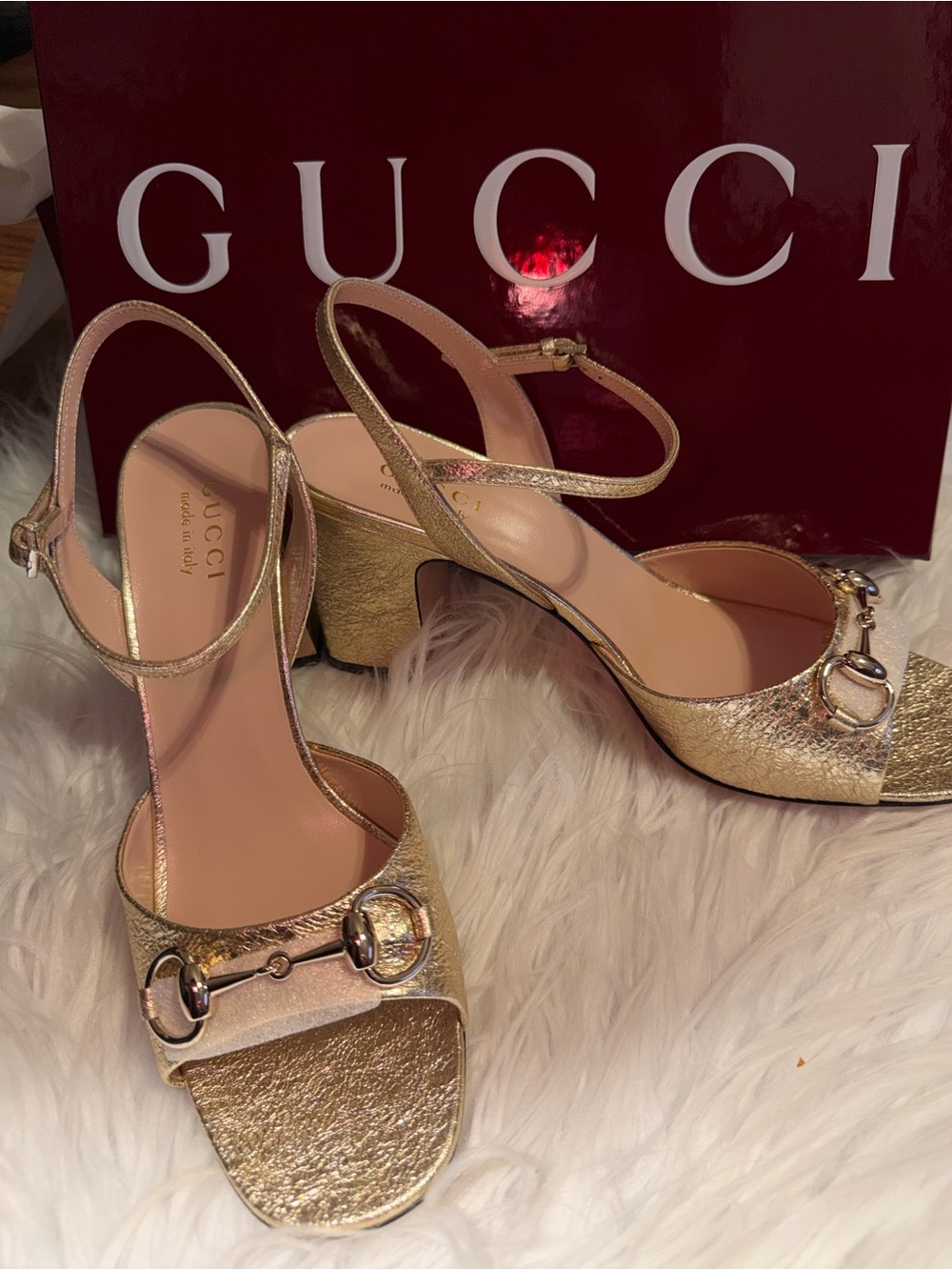 Gucci Galassia Horsebit Lady Sandals NIB
